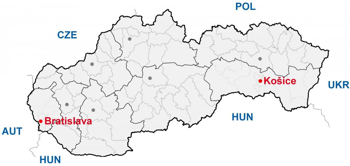 mapa de kosice Eslovaquia