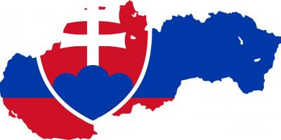 Mapa de Eslovaquia bandeira
