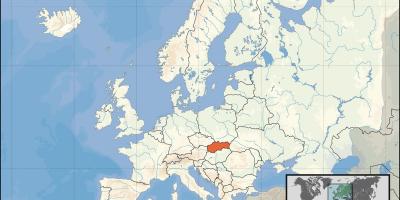 Eslovaquia localización no mapa do mundo