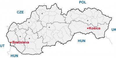 Mapa de kosice Eslovaquia